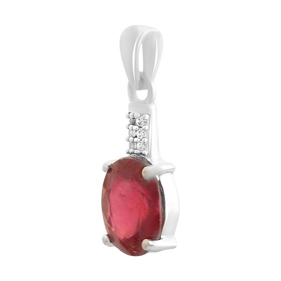 Серебряная подвеска с рубином 3.565ct