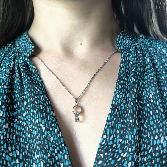 Серебряная подвеска с фианитами