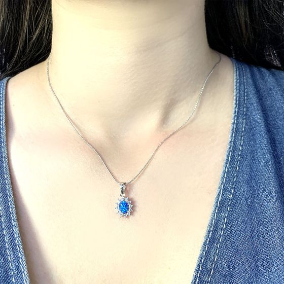 Серебряная подвеска с опалом 0.867ct