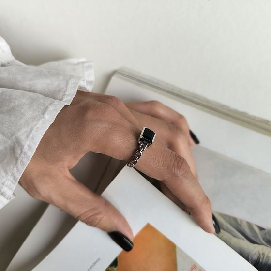 Серебряное кольцо с сапфиром nano 1.467ct