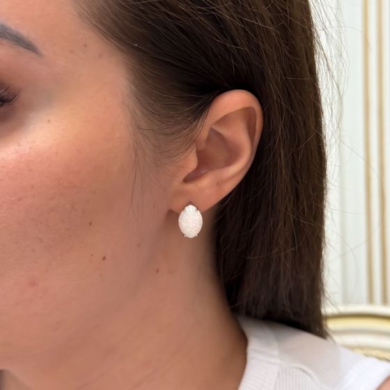 Серебряные серьги с опалом 4.338ct