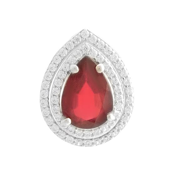 Серебряная подвеска с рубином 3.001ct