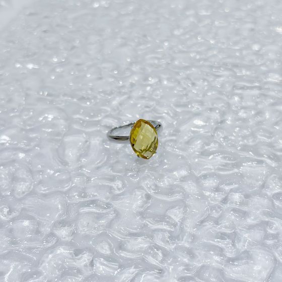 Серебряное кольцо с цитрином nano 5.25ct