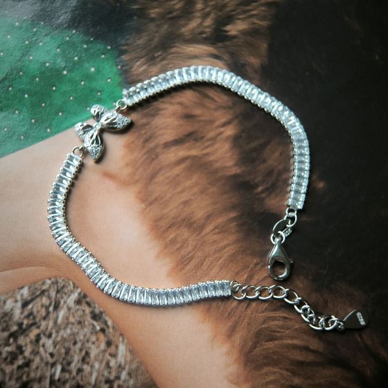 Серебряный браслет с фианитами