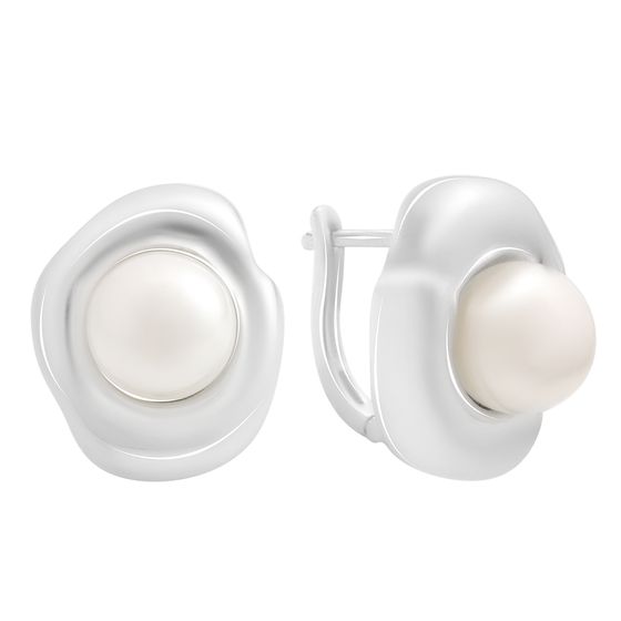 Серебряные серьги с жемчугом