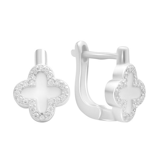 Серебряные серьги с емаллю