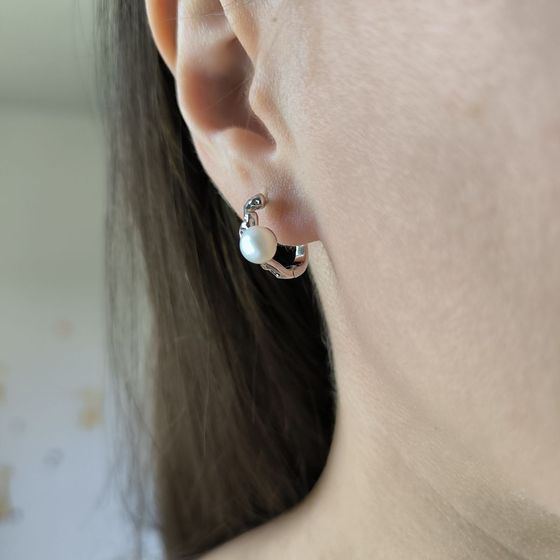 Серебряные серьги с жемчугом Серебряные серьги с жемчугом