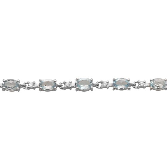 Серебряный браслет с топазом 7.775ct, фианитами Серебряный браслет с топазом 7.775ct, фианитами