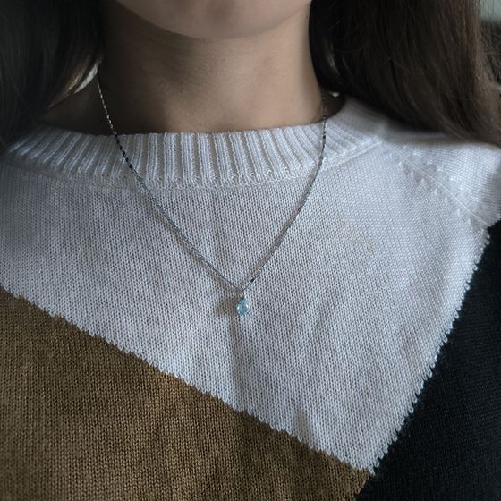 Серебряная подвеска с топазом 0.846ct