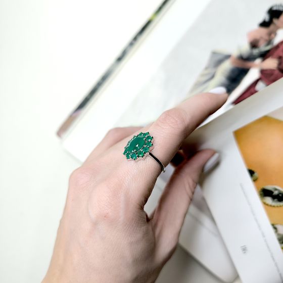 Серебряное кольцо с агатом 3.331ct