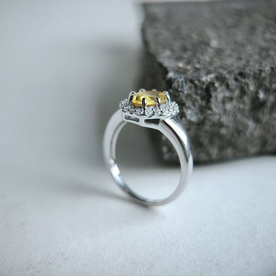 Серебряное кольцо с цитрином nano 1.538ct