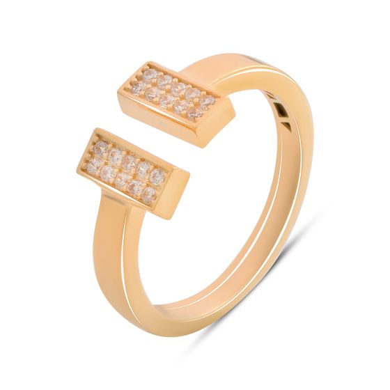 Золотое кольцо с фианитами 0.2ct