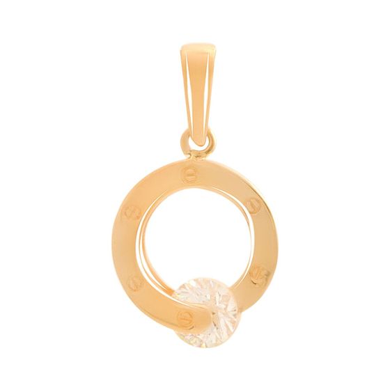 Золотая подвеска с фианитами 0.3ct