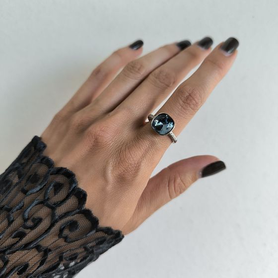 Серебряное кольцо с фианитами