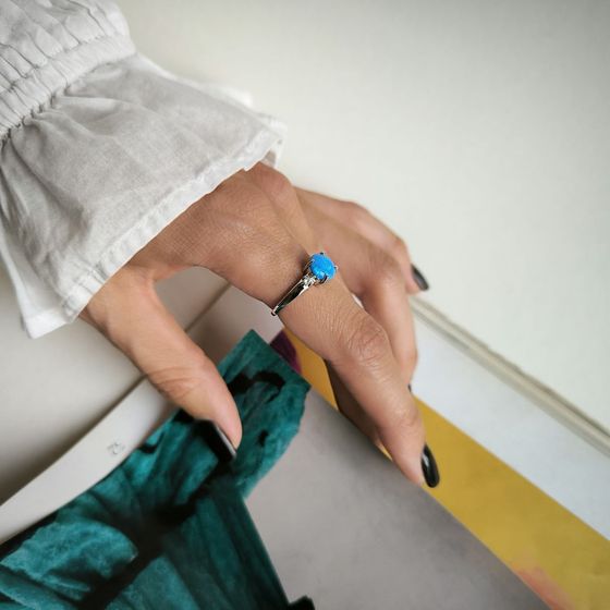 Серебряное кольцо с опалом 1.067ct