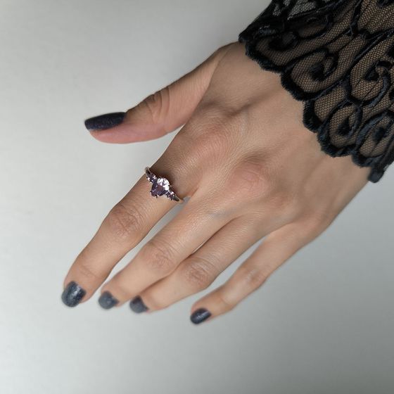 Серебряное кольцо с аметистом 1.2ct