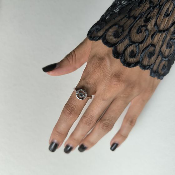 Серебряное кольцо с фианитами