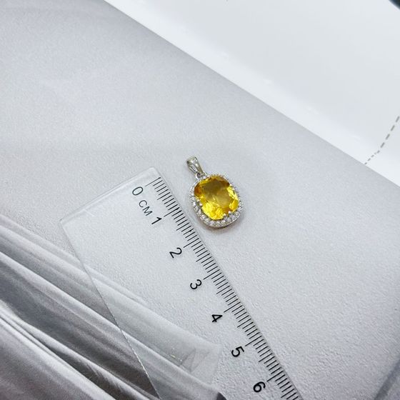 Серебряная подвеска с цитрином nano 4.578ct