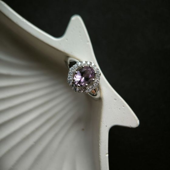 Серебряное кольцо с аметистом 1.53ct