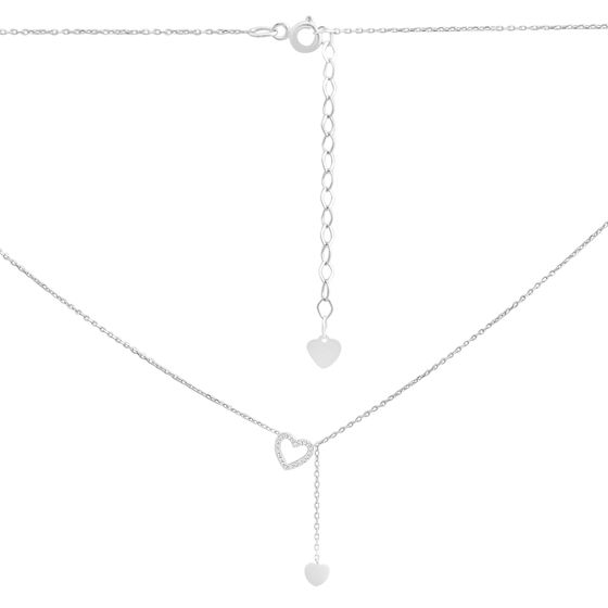 Серебряное колье с фианитами