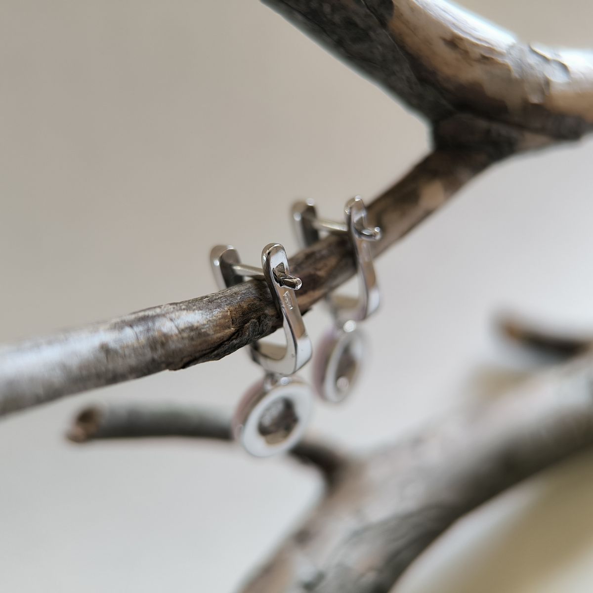 Серебряные серьги с керамикой