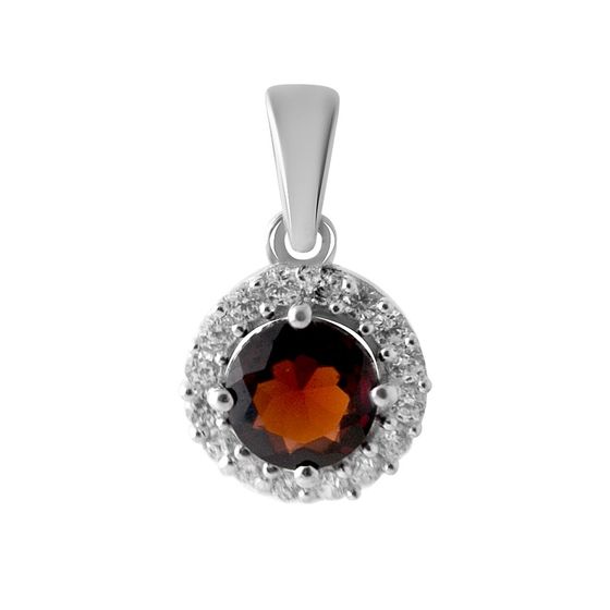 Серебряная подвеска с гранатом 0.827ct