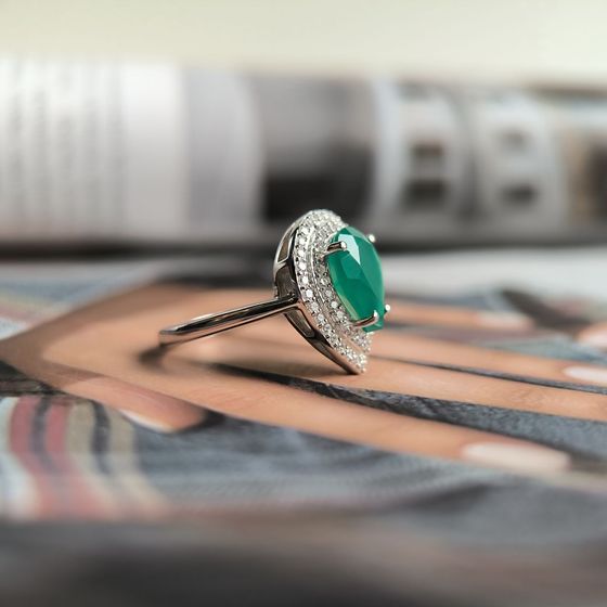 Серебряное кольцо с агатом 2.266ct