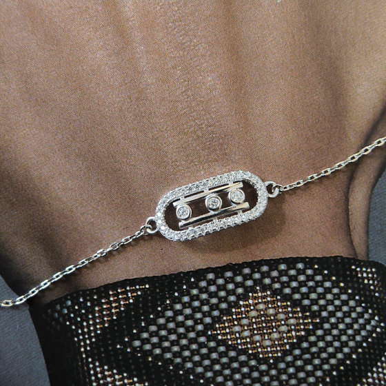 Серебряный браслет с фианитами