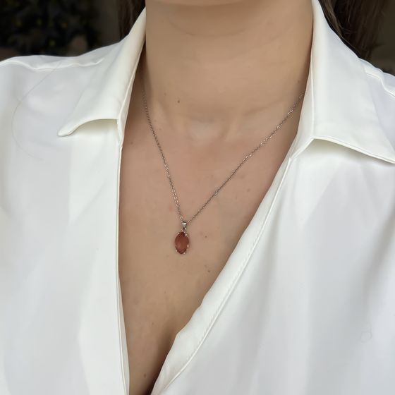 Серебряная подвеска с султанитом 5.198ct