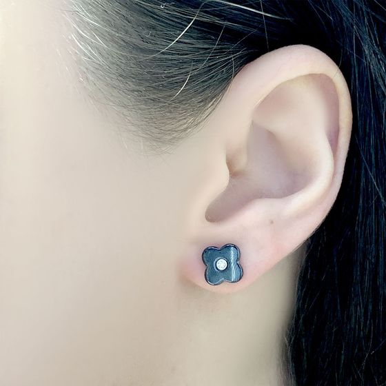 Серебряные серьги с керамикой