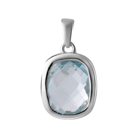 Серебряная подвеска с топазом 3.495ct