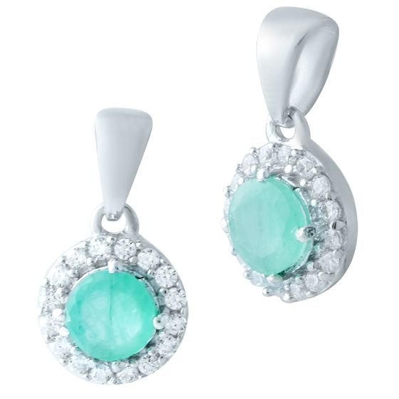 Серебряная подвеска с изумрудом 0.705ct