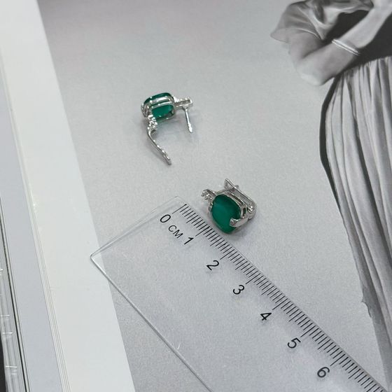 Серебряные серьги с агатом 5.735ct