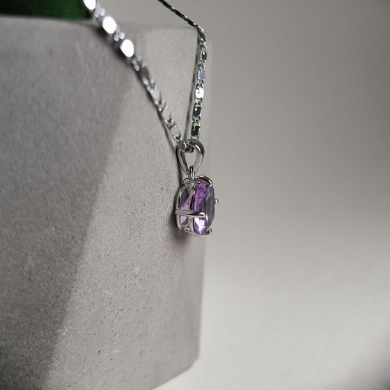Серебряная подвеска с аметистом 3.575ct