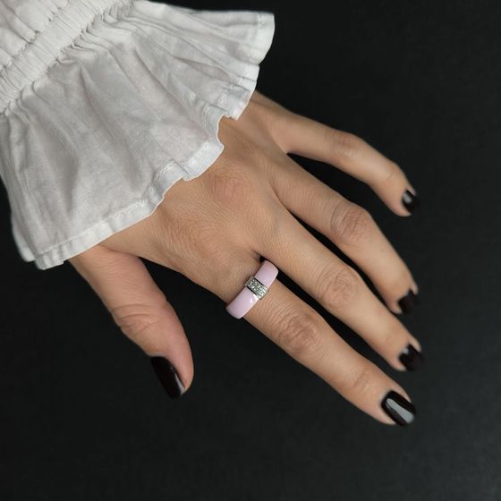 Серебряное кольцо с керамикой