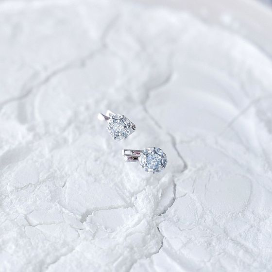 Серебряные серьги с топазом 3.158ct