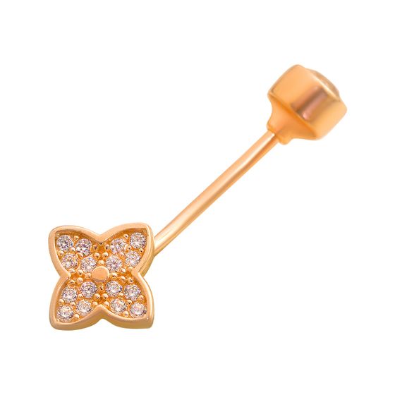 Серебряный пирсинг с фианитами 0.21ct