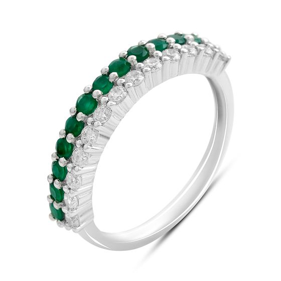 Серебряное кольцо с агатом 1ct