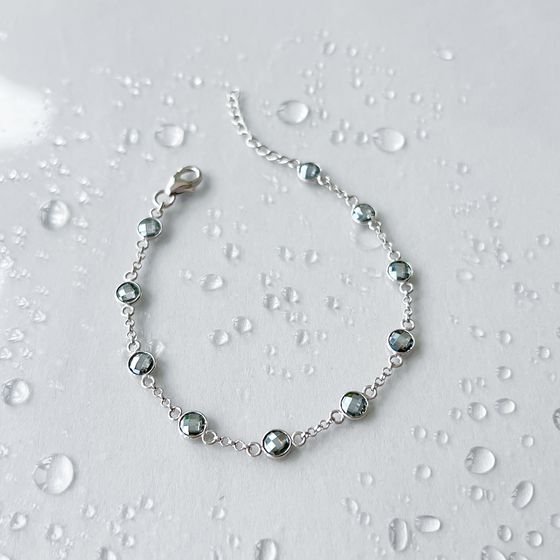 Серебряный браслет с мистик топазом 10.258ct