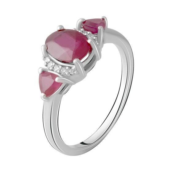 Серебряное кольцо с рубином 2.562ct