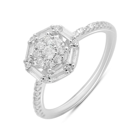 Серебряное кольцо с фианитами