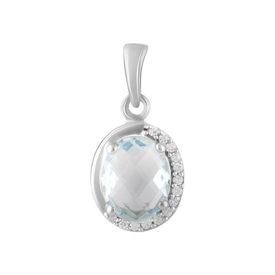 Серебряная подвеска с топазом 2.78ct