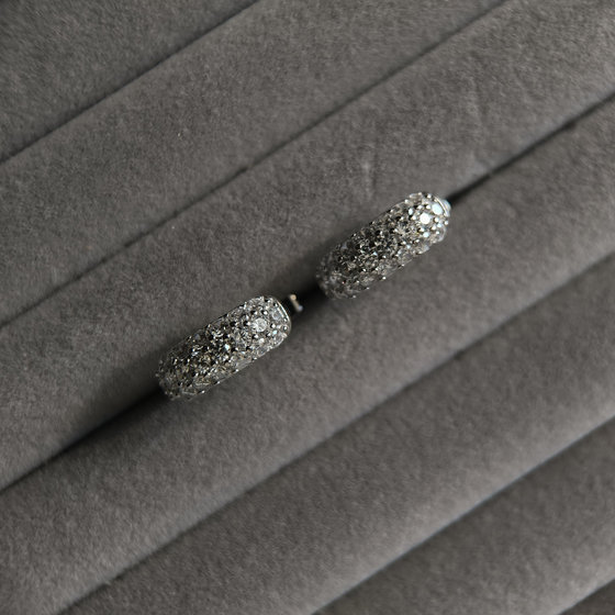 Серебряные серьги с фианитами