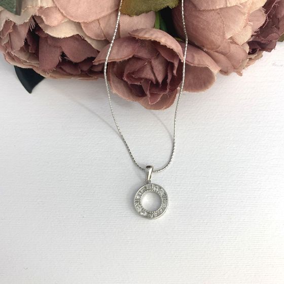 Серебряная подвеска с фианитами