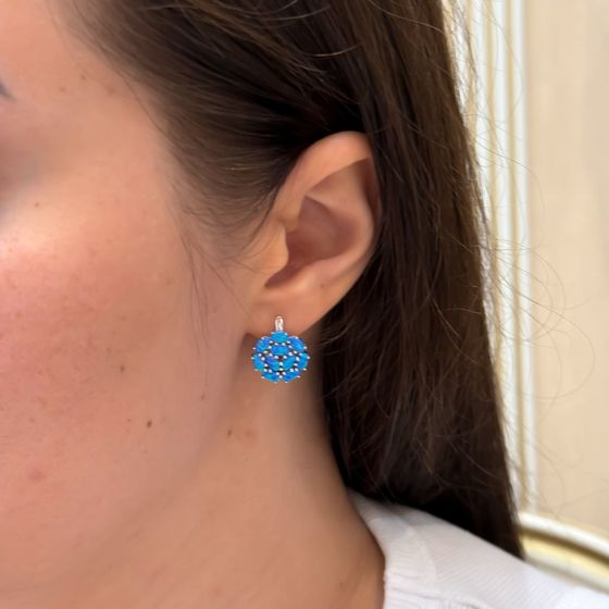 Серебряные серьги с опалом 2.643ct