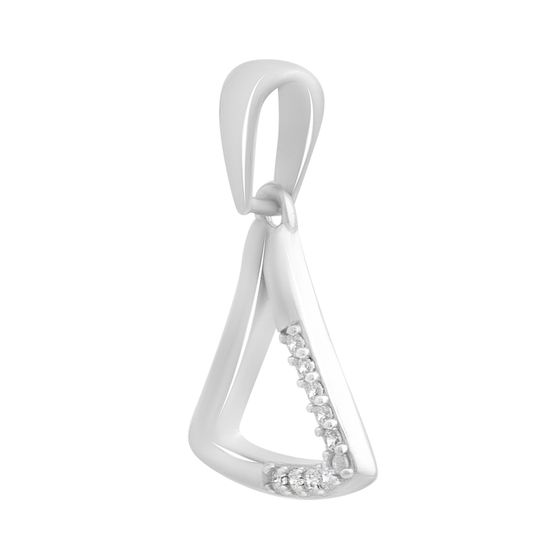 Серебряная подвеска с фианитами 0.1ct