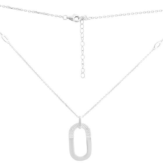 Серебряное колье с фианитами