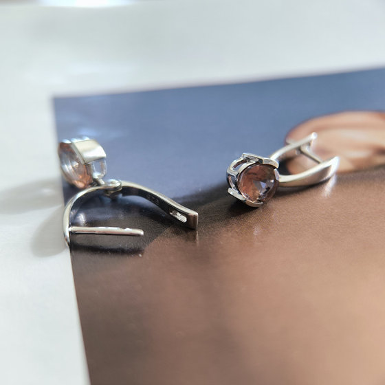 Серебряные серьги с султанитом 2.344ct