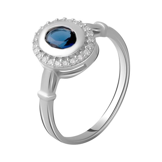 Серебряное кольцо с сапфиром nano 0.868ct