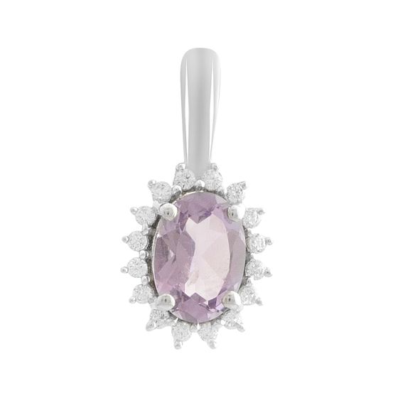 Серебряная подвеска с аметистом 0.821ct